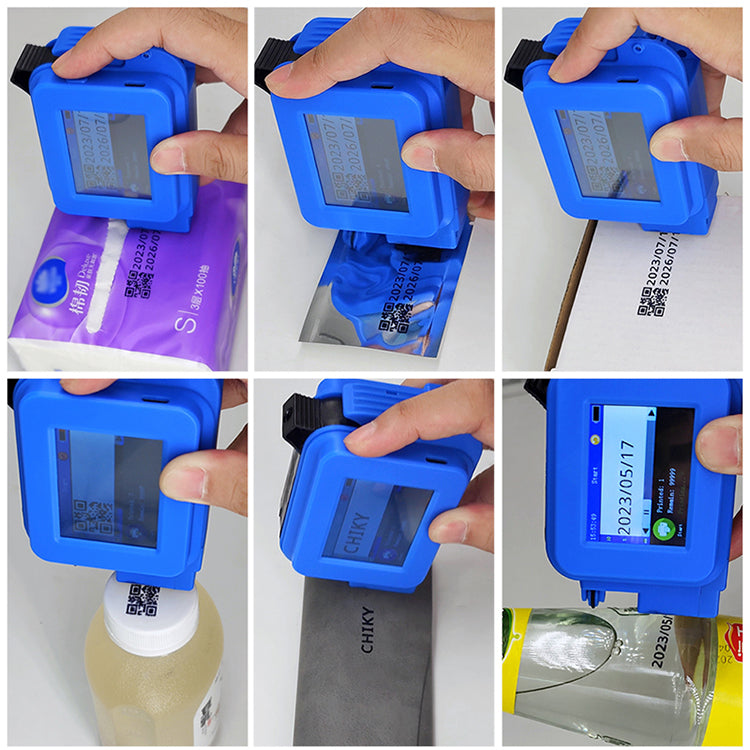 Hand Held Machine Jet Handjet Portable Printing Eggs Batch Coding Handled Helix Rotary Ink Balloon Cardboard Gun Inkjet Printer