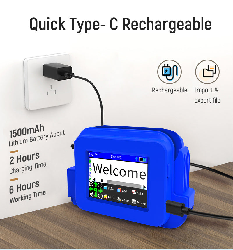 Hand Held Machine Jet Handjet Portable Printing Eggs Batch Coding Handled Helix Rotary Ink Balloon Cardboard Gun Inkjet Printer
