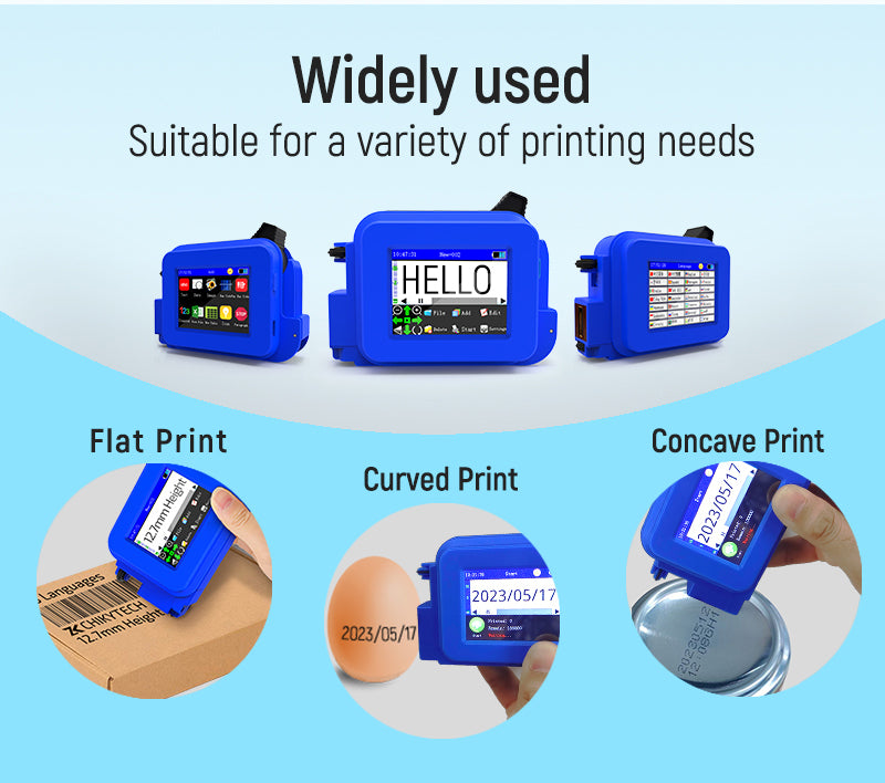 Hand Held Machine Jet Handjet Portable Printing Eggs Batch Coding Handled Helix Rotary Ink Balloon Cardboard Gun Inkjet Printer