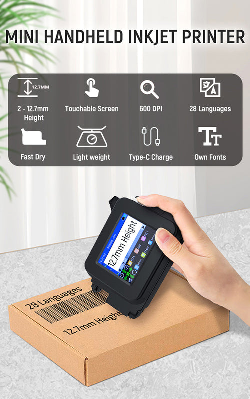 Small Portable Inkjet Printer Handheld Mini Phone case Logo Scan Code Directly Printing Function Latest Portable Inkjet Printer