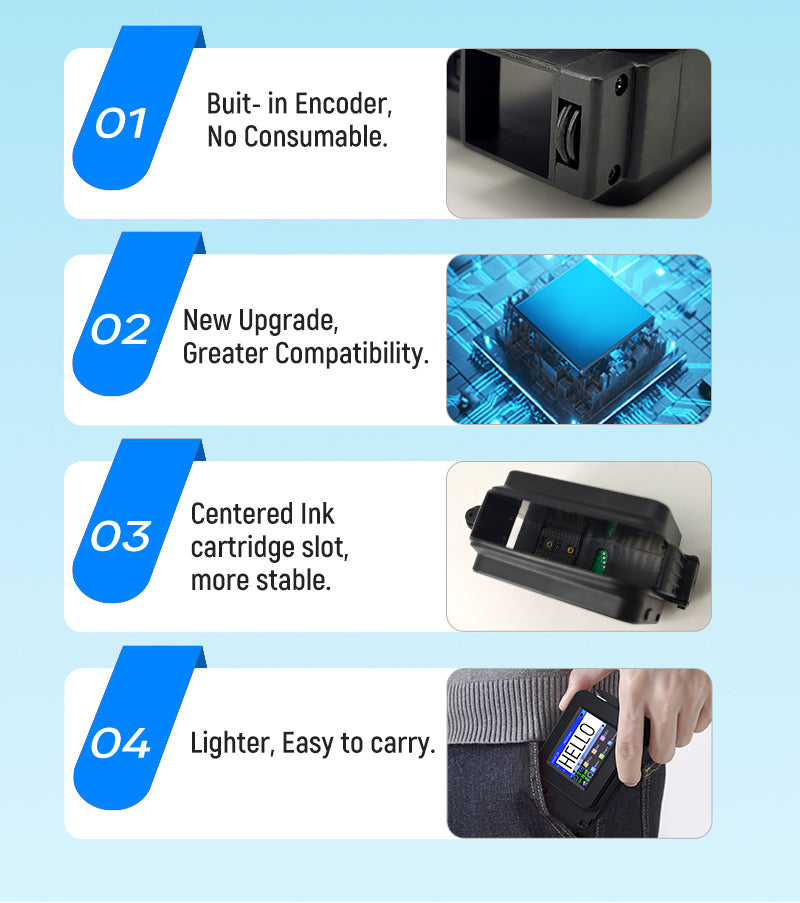 Small Portable Inkjet Printer Handheld Mini Phone case Logo Scan Code Directly Printing Function Latest Portable Inkjet Printer